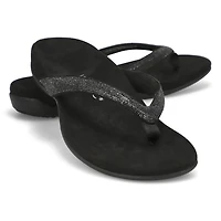 Women's Dillion Shine Casual Thong Sandal - Black