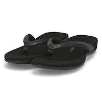 Women's Dillion Shine Casual Thong Sandal - Black