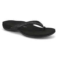 Women's Dillion Shine Casual Thong Sandal - Black