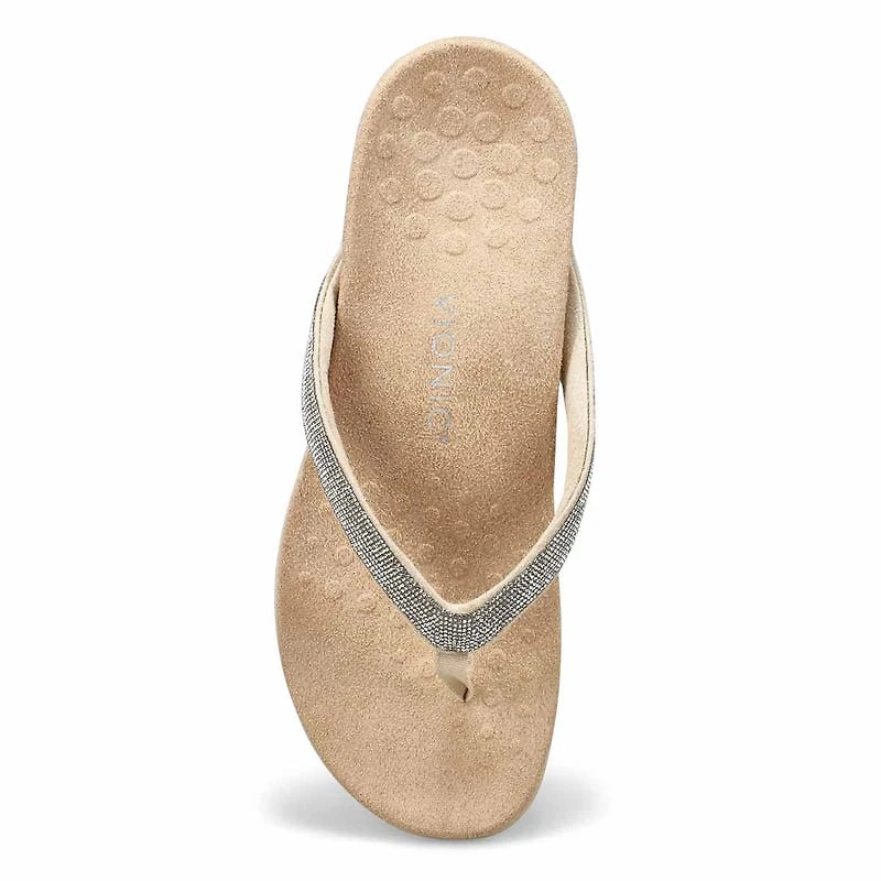 Women's Dillion Shine Casual Thong Sandal - Cream