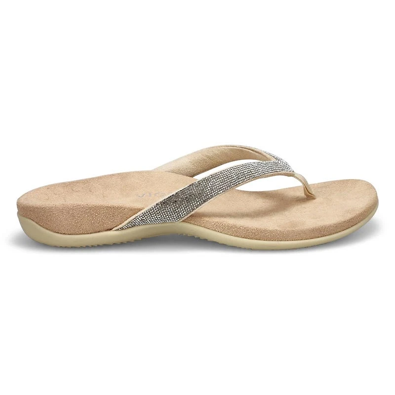 Women's Dillion Shine Casual Thong Sandal - Cream