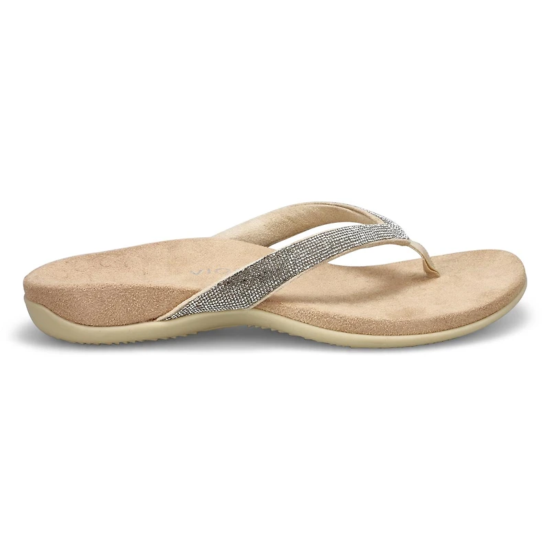 Women's Dillion Shine Casual Thong Sandal - Cream