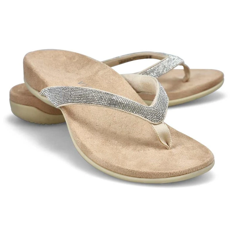 Women's Dillion Shine Casual Thong Sandal - Cream