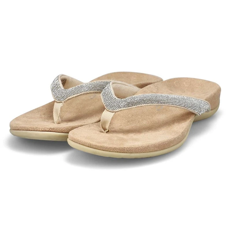 Women's Dillion Shine Casual Thong Sandal - Cream