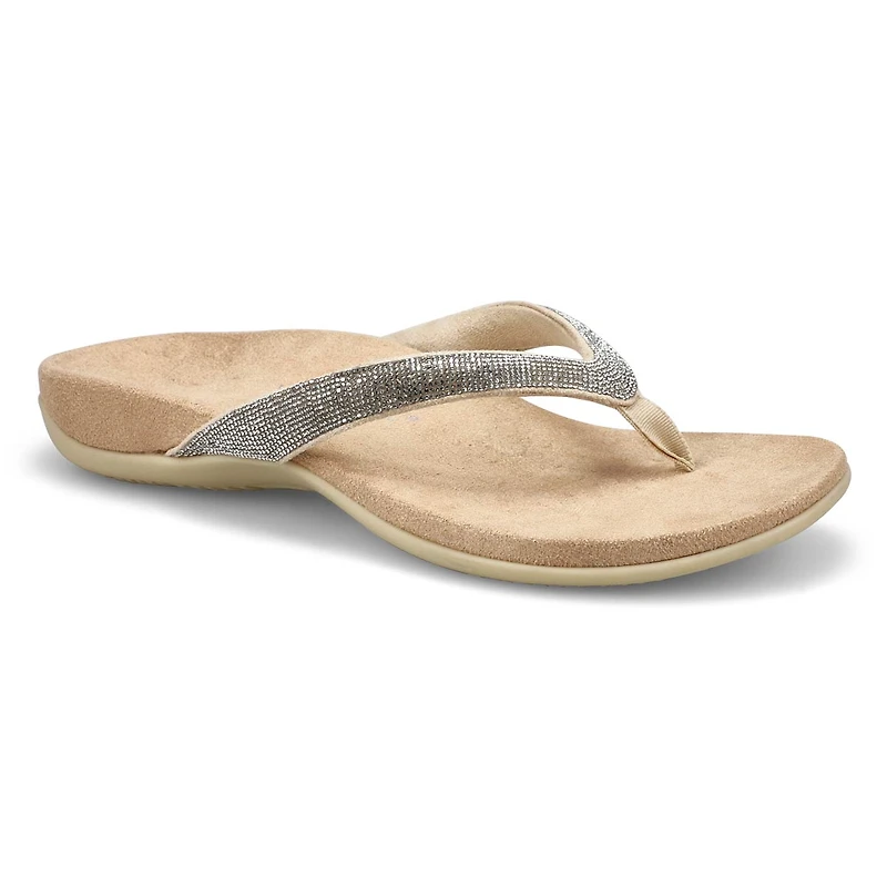 Women's Dillion Shine Casual Thong Sandal - Cream