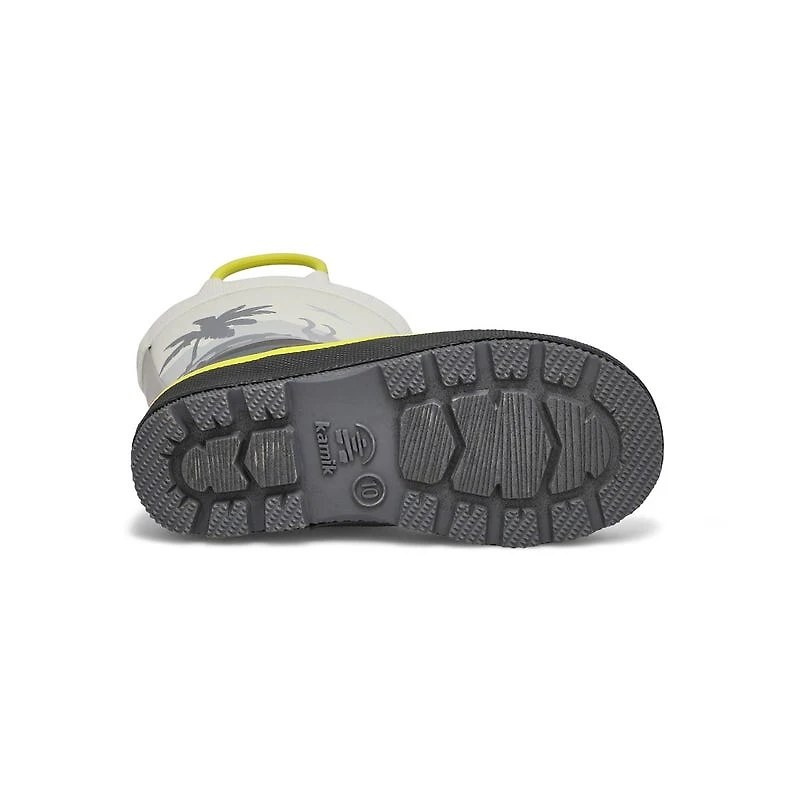 Botte de pluie impermable DINO, gris, tout-petits