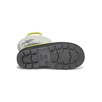 Botte de pluie impermable DINO, gris, tout-petits