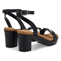 Sandale habille en cuir DIXIE, noir, femmes