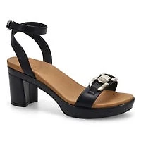 Sandale habillée en cuir DIXIE, noir, femmes