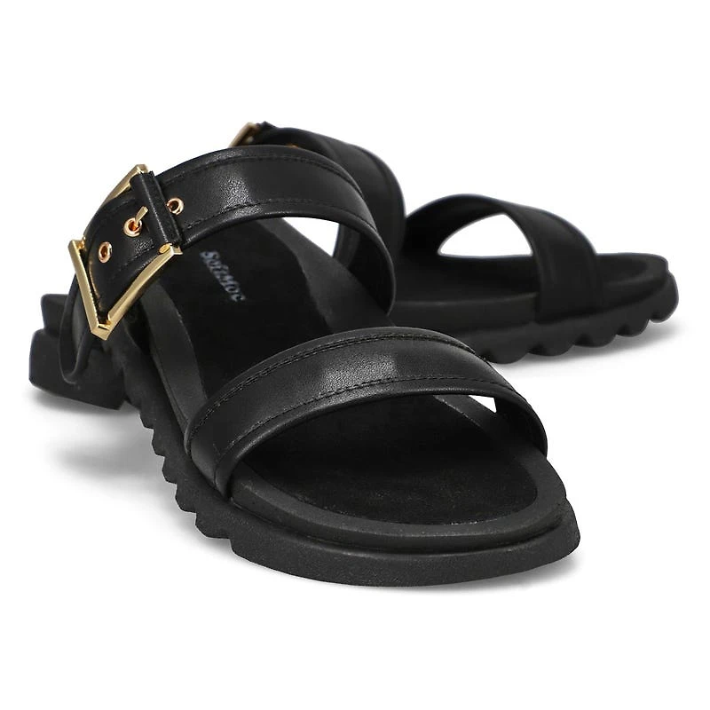 Women's  Dyana 2 Strap Single Buckle Leather Sanda