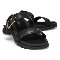 Women's  Dyana 2 Strap Single Buckle Leather Sanda