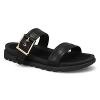 Women's  Dyana 2 Strap Single Buckle Leather Sanda