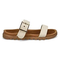 Sandale en cuir  2 brides DYANA, noir, femmes