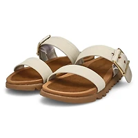 Sandale en cuir  2 brides DYANA, noir, femmes