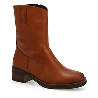 Women's  Ellis Leather Ankle Boot - Cognac Berlin