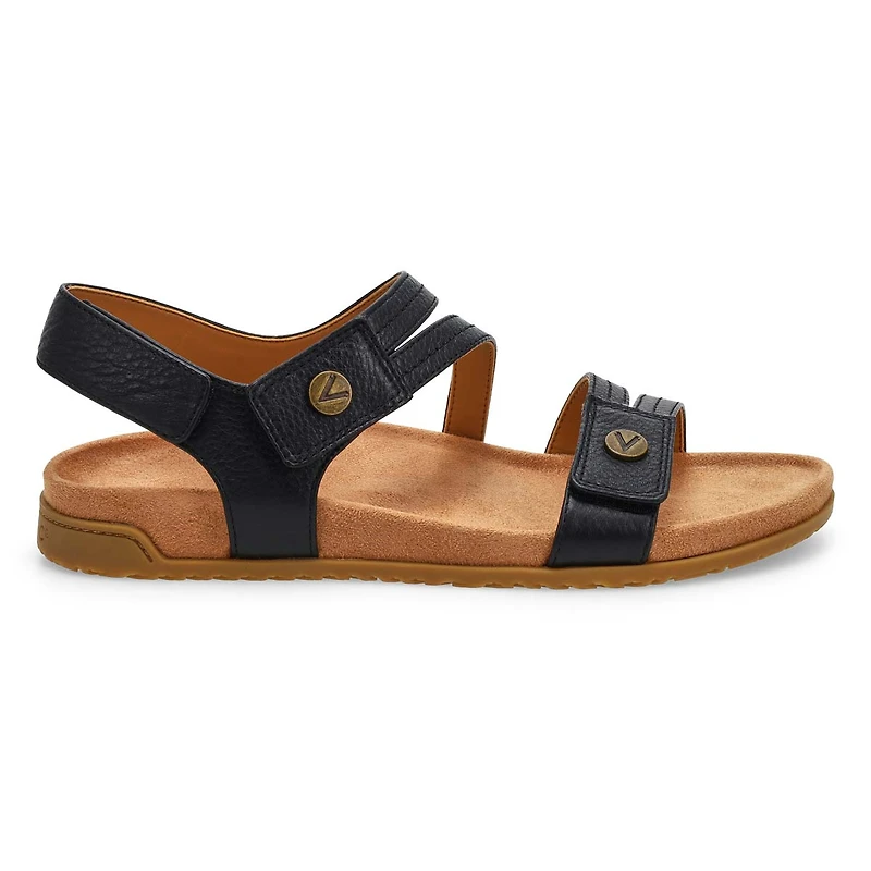Women's Essie Two Strap Casual Sandal - Black