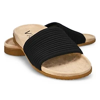 Women's Evie Knit Causal Slide Sandal - Black