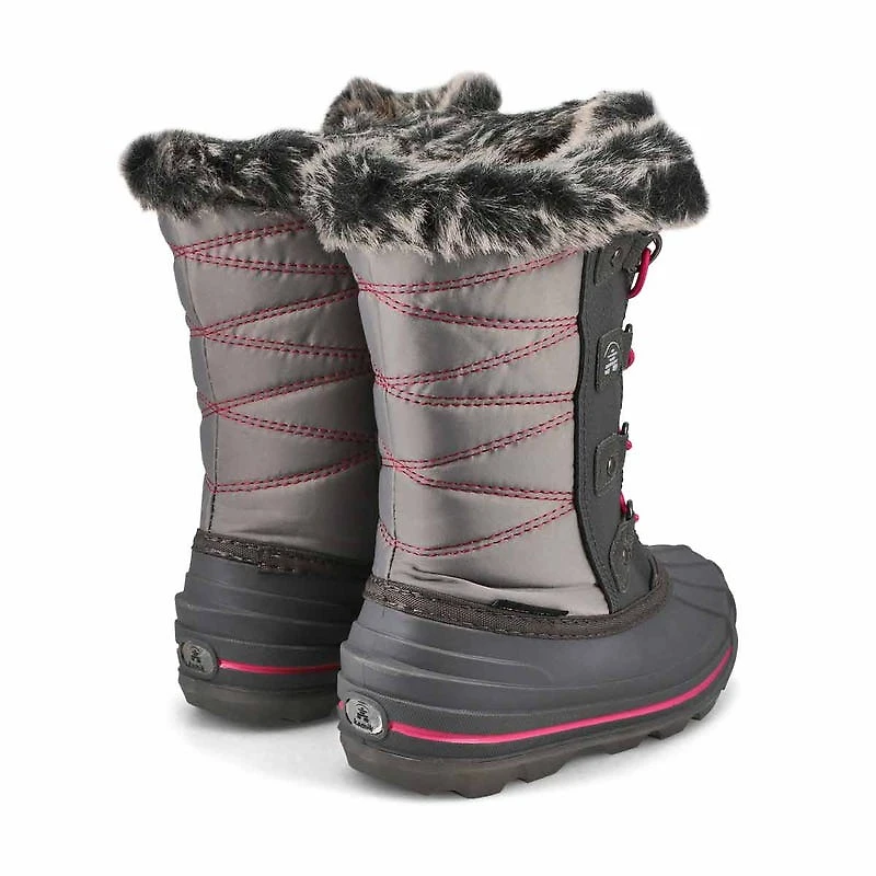 Girls' Frostier Waterproof Winter Boot - Grey/Pin