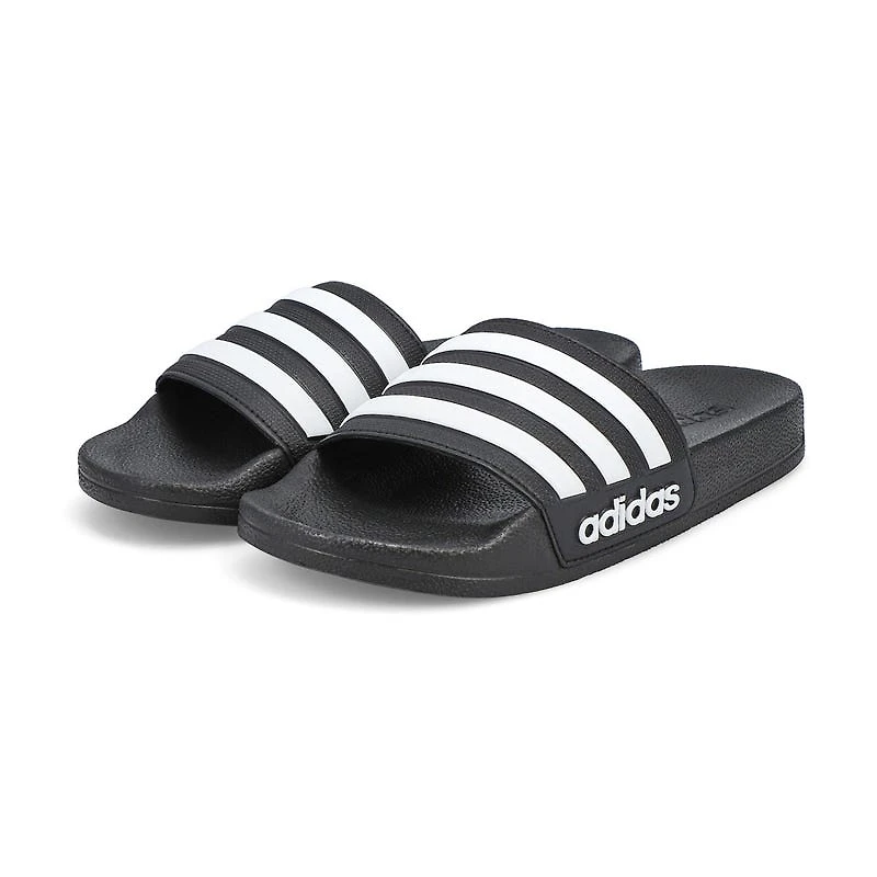 Girls' Adilette Shower K Slide Sandal - White/Lila