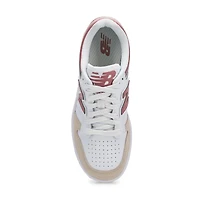 Kids'  480 Lace Up Sneaker - White/Light Pink