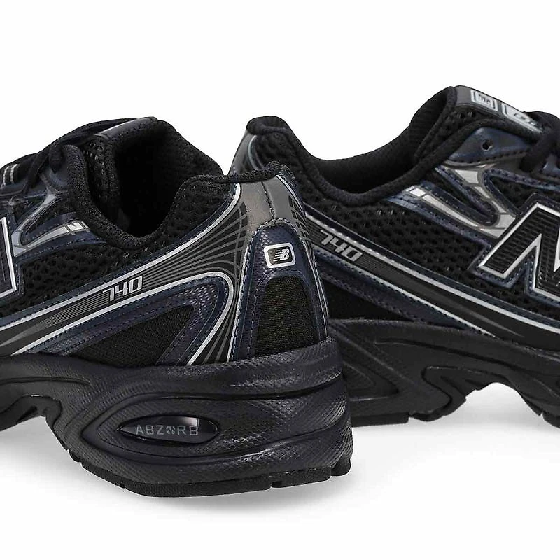 Kids' 740 Lace Up Sneaker - Black/Grey