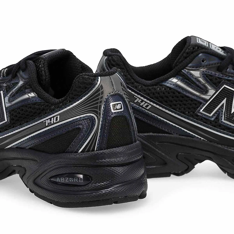 Kids' 740 Lace Up Sneaker - Black/Grey