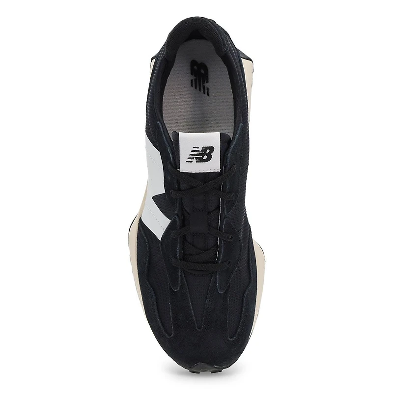Kids' 327 Lace Up Sneaker - White/Grey/Black