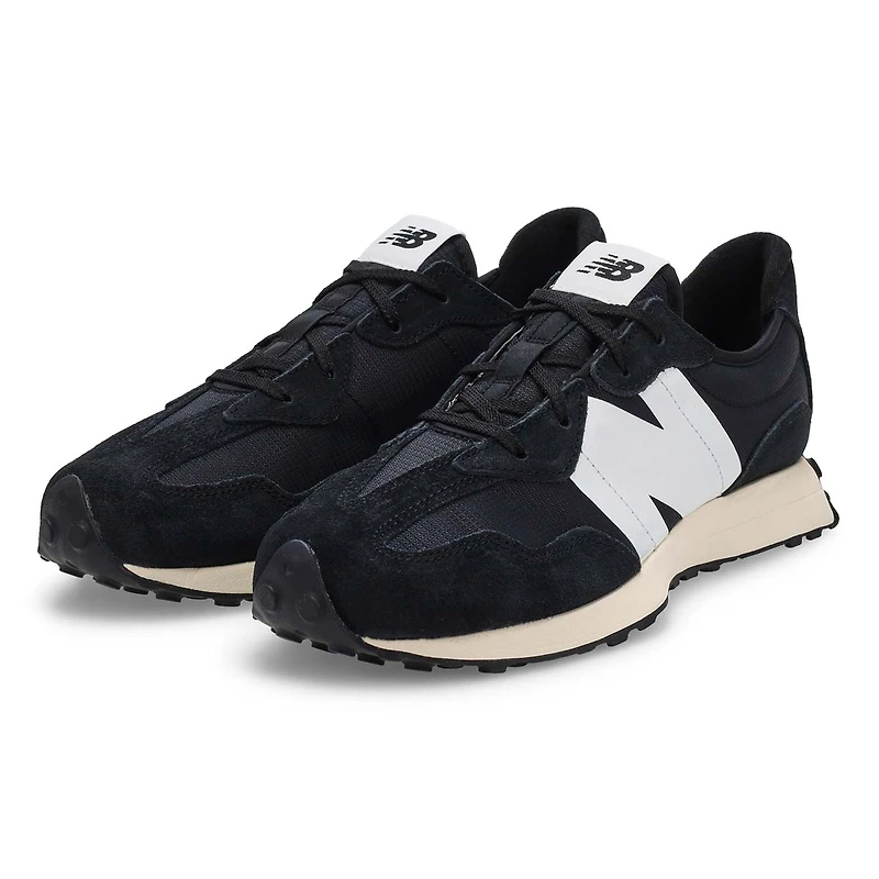 Baskets  lacets 327, blanc/gris/noir, enfants