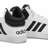 Men's Hoops 3.0 Mid Lace Up Sneaker - White/Black