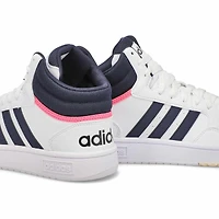 Women's Hoops 3.0 Mid Lace Up Sneaker - White/Ink/