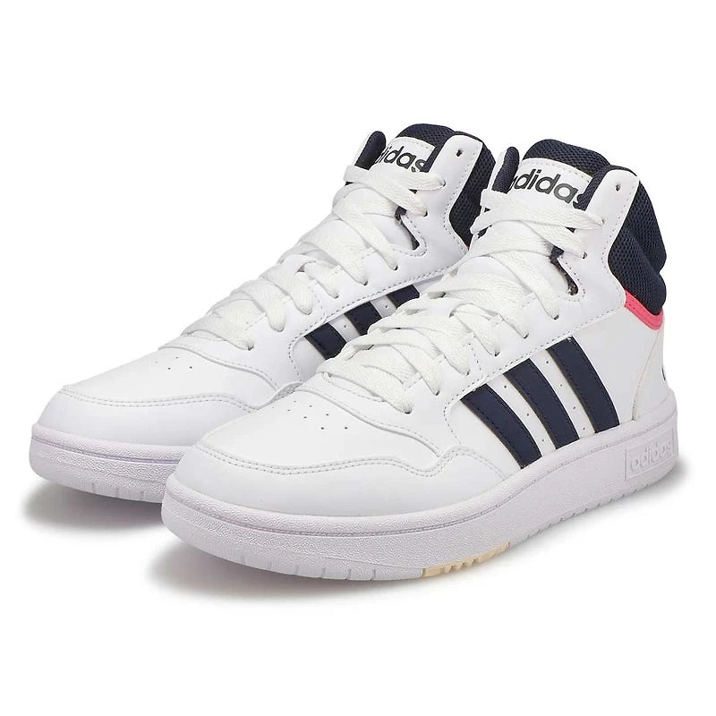 Women's Hoops 3.0 Mid Lace Up Sneaker - White/Ink/