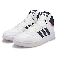 Women's Hoops 3.0 Mid Lace Up Sneaker - White/Ink/