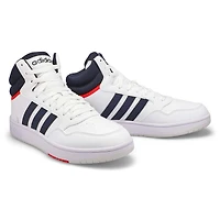 Men's Hoops 3.0 Mid Lace Up Sneaker - White/Black
