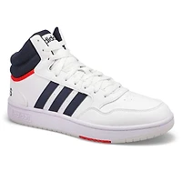 Men's Hoops 3.0 Mid Lace Up Sneaker - White/Black