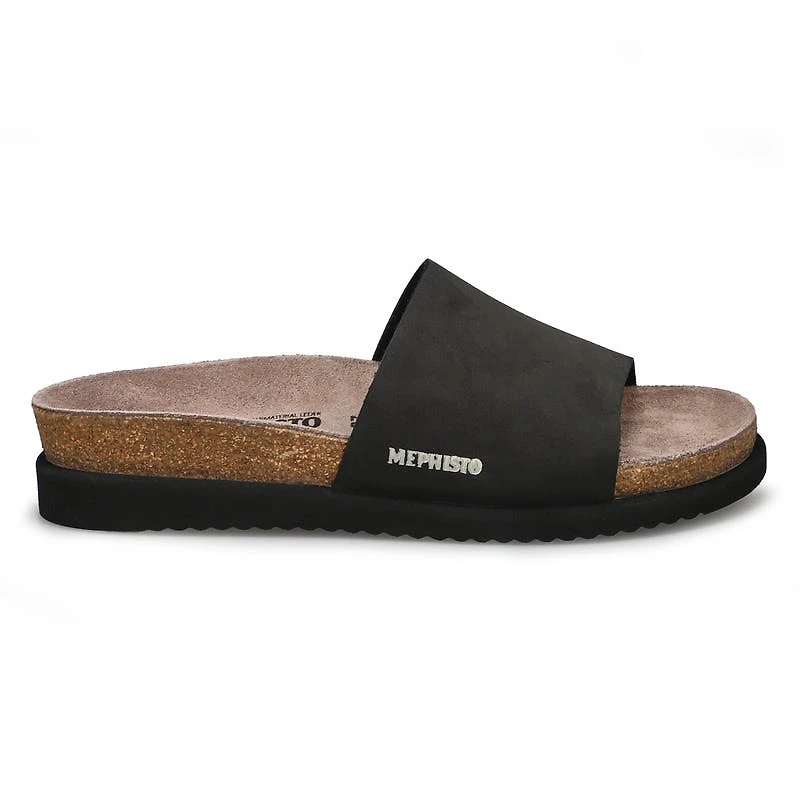 Women's Hanik Cork Footbed Slide Sandal - Black