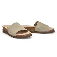 Women's Hanik Cork Footbed Slide Sandal - Black