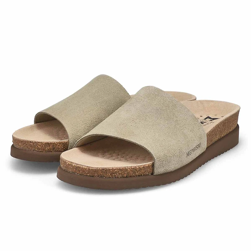 Women's Hanik Cork Footbed Slide Sandal - Black