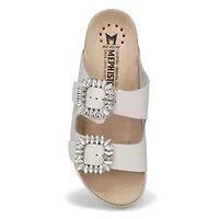 Women's Hazina Cork Footbed 2 Strap Sandal - White