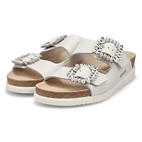 Women's Hazina Cork Footbed 2 Strap Sandal - White