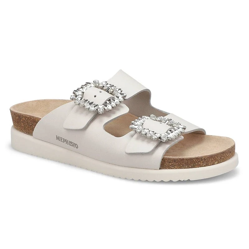 Women's Hazina Cork Footbed 2 Strap Sandal - White
