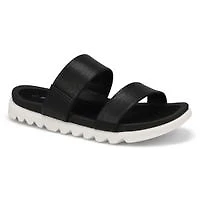 Sandale en cuir  2 brides HELAENA, noir, femmes