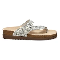 Women's Helen Footbed Toe Loop Sandal - Beige/Gold