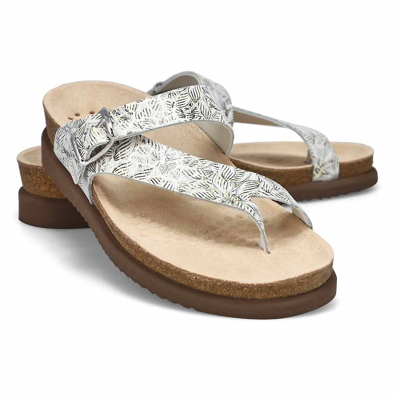 Women's Helen Footbed Toe Loop Sandal - Beige/Gold