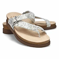 Women's Helen Footbed Toe Loop Sandal - Beige/Gold