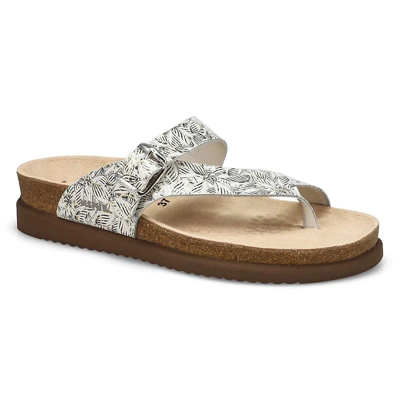 Women's Helen Footbed Toe Loop Sandal - Beige/Gold