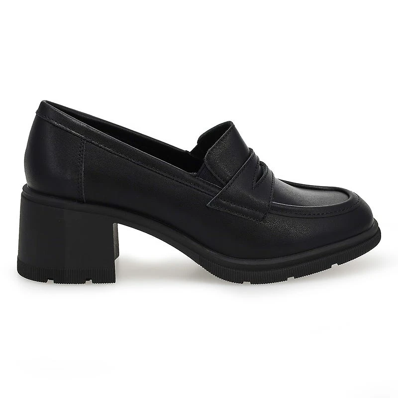 Women's Helena Leather Stacked Heel Penny Loafer