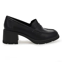 Women's Helena Leather Stacked Heel Penny Loafer