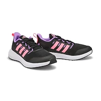 Girls' FortaRun 2.0 Sneaker - Black/Pink