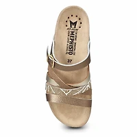 Womens Huleda Footbed Strappy Slide Sandal - Plati