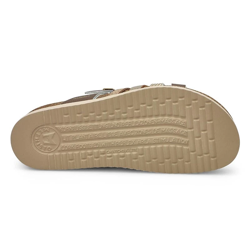 Womens Huleda Footbed Strappy Slide Sandal - Plati